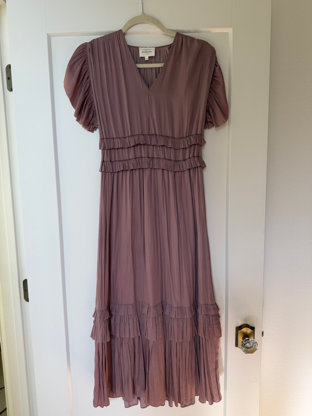böhme Willa Ruffle Dress in Lavender
